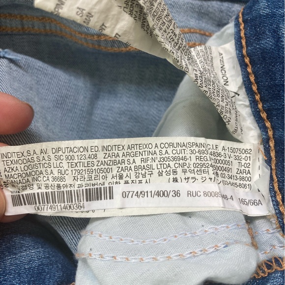 Zara Split Skinny Jeans NWT Size 4 - Picture 7 of 8